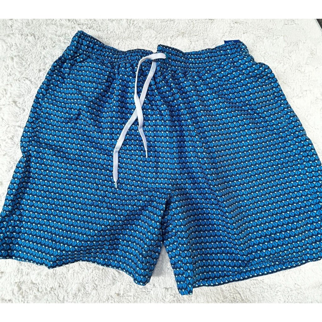 Ocean Gear By Catalina Mens Swimwear Blue Geometric Print Swim Trunk Size 2x New
